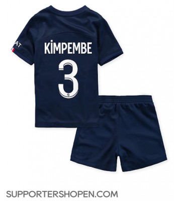 Paris Saint-Germain Presnel Kimpembe #3 Hemmatröja Barn 2022-23 Kortärmad (+ korta byxor)